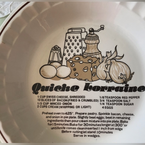 Pie Plate Quiche Vintage Collectable - Picture 2 of 6
